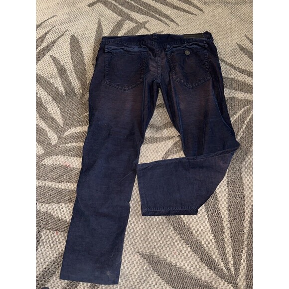 True Religon Ricky Flap Big T Relaxed Straight Leg Corduroy Pants Red 40x29 - Picture 3 of 9